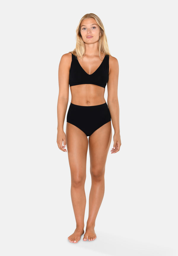 Ccdk Bamboo Seamless Soft Bra Black