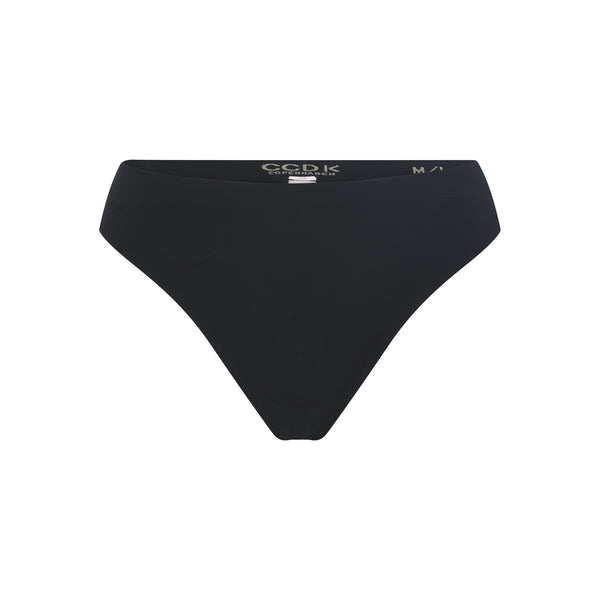 ccdk Bamboo Seamless String Brief Black