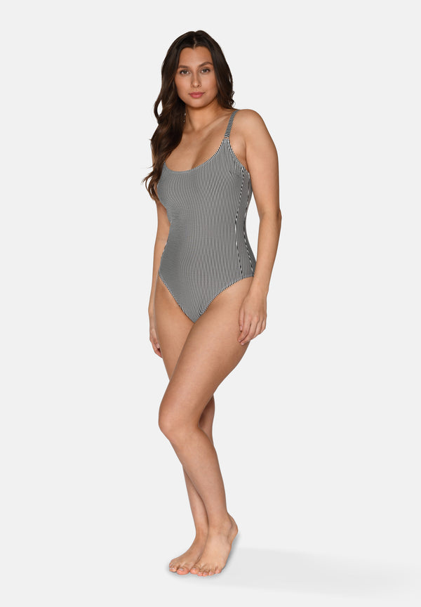 Ccdk Bella Swimsuit W. Cup Black Stripe