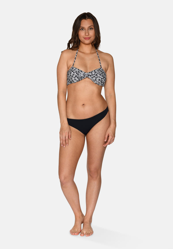 Ccdk Charlotta Bikini Top Black AOP