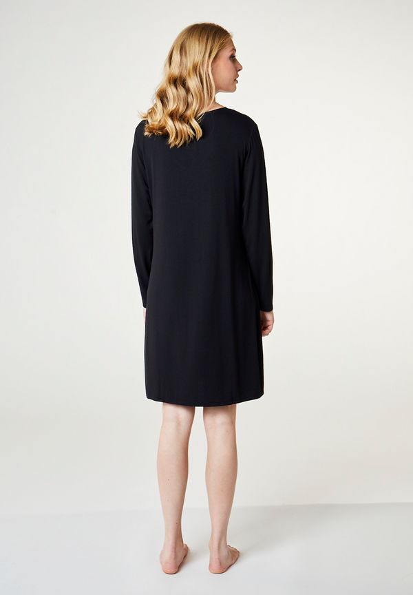 Ccdk Jacqueline Bamboo Long Sleeve Dress Black