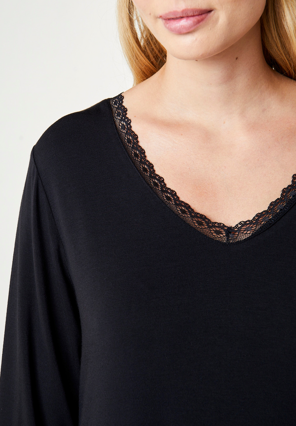 Ccdk Jacqueline Bamboo Long Sleeve Dress Black