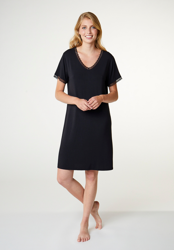 Ccdk Jacqueline Bamboo Short Sleeve Dress Black