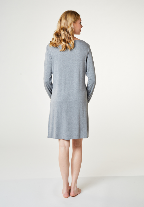 Ccdk Jacqueline Long Sleeve Dress Grey Melange