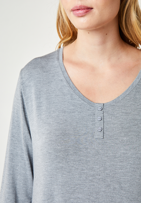 Ccdk Jacqueline Long Sleeve Dress Grey Melange