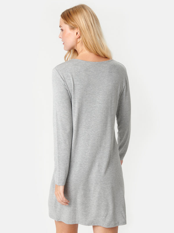 Ccdk Jacqueline Long Sleeve Dress Grey Melange