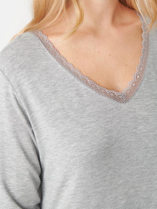 Ccdk Jacqueline Long Sleeve Dress Grey Melange