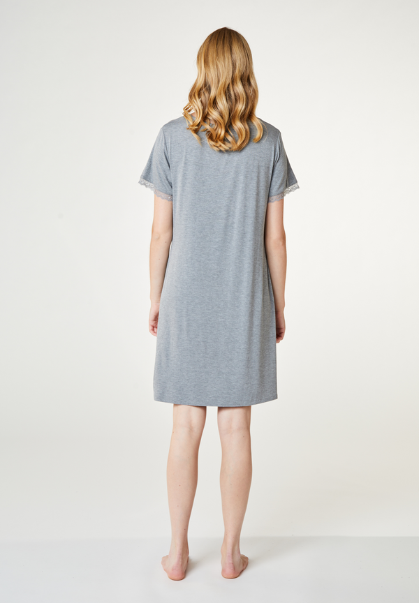Ccdk Jacqueline Short Sleeve Dress Grey Melange