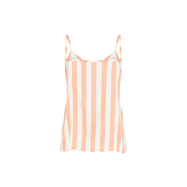 Ccdk Janet Chemise Top Coral Sands Stripe