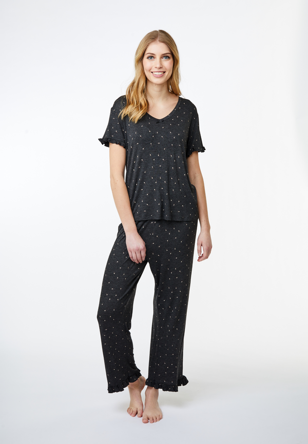 Ccdk Jasmin Crop Pants Dark Grey Melange