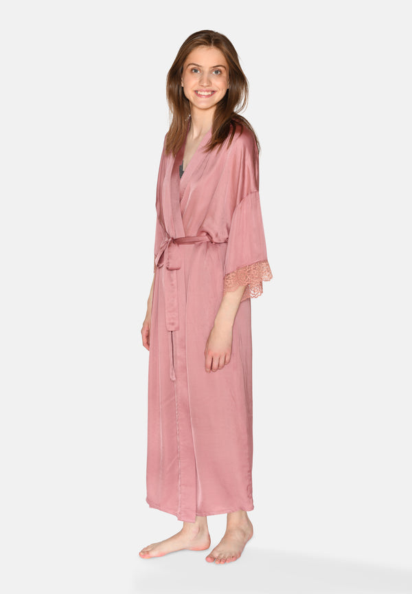 Ccdk Jeanette Long Kimono Old Rose