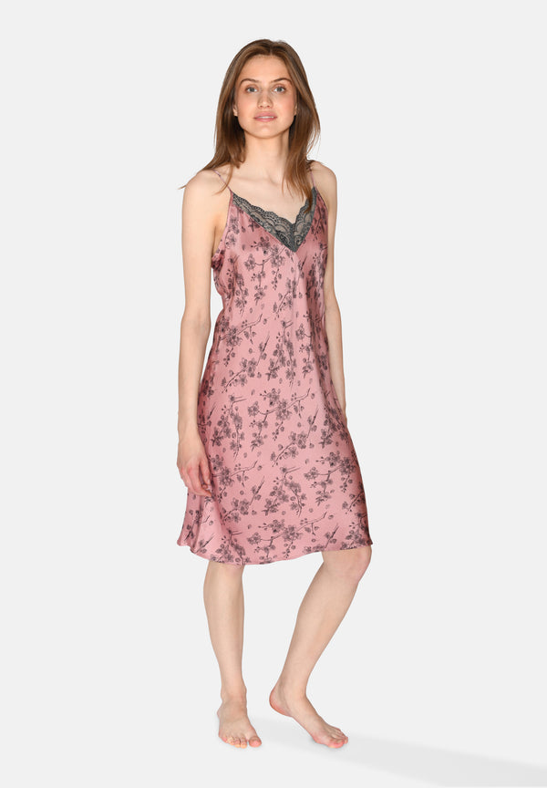 Ccdk Laura Chemise Dress Old Rose AOP