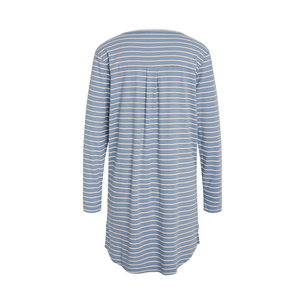 Ccdk Nicole L/S Dress Faded Denim Stripe