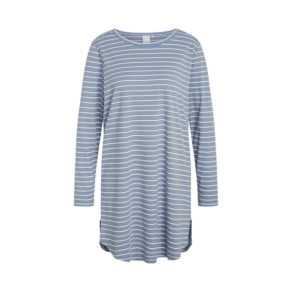 ccdk Nicole L/S Dress Faded Denim Stripe