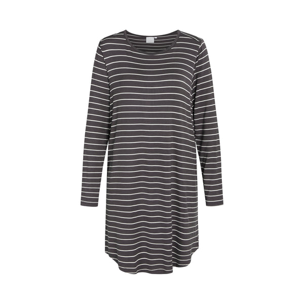 ccdk Nicole L/S Dress Pavement Stripe