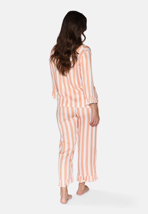 Ccdk Saga Crop Pants Coral Sands Stripe