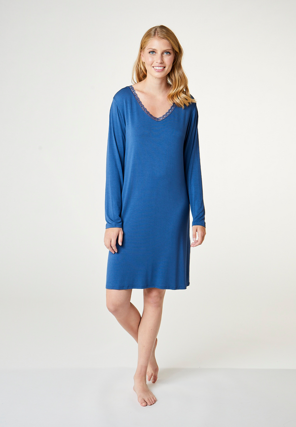 Ccdk Jacqueline Bamboo Long Sleeve Dress Ensign Blue