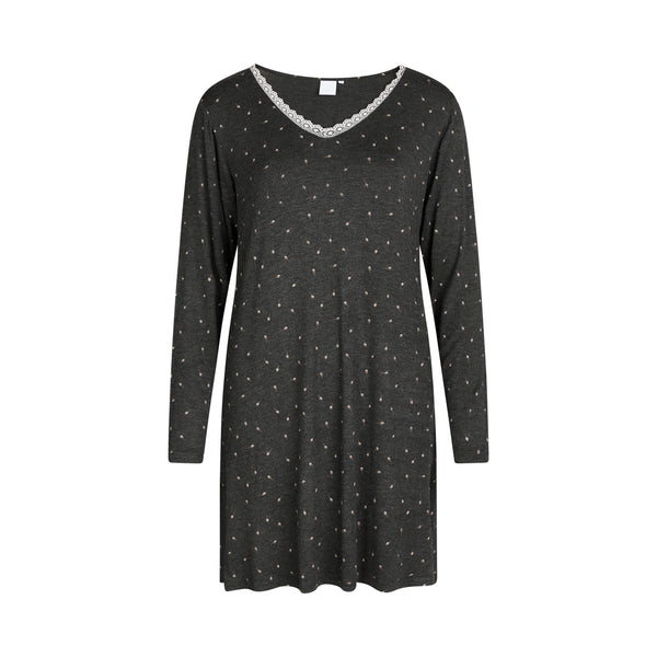 ccdk Jacqueline Long Sleeve Dress Dark Grey Melange