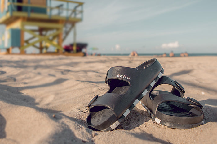 Ccilu HORIZON CHECK SANDALS MEN
