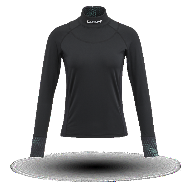 ccm WOMENS NECK GUARD LONG-SLEEVE TOP CUT PROTECTION BASELAYER