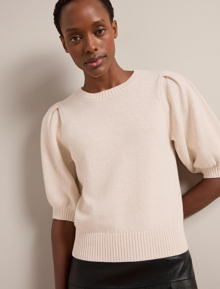 cefinn Amalie Linen Blend Jumper - Oatmeal Knit