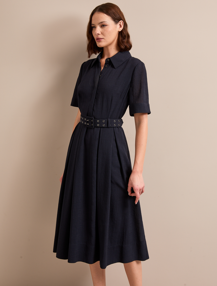 Cefinn Anya Techni Voile Dress - Navy Dress