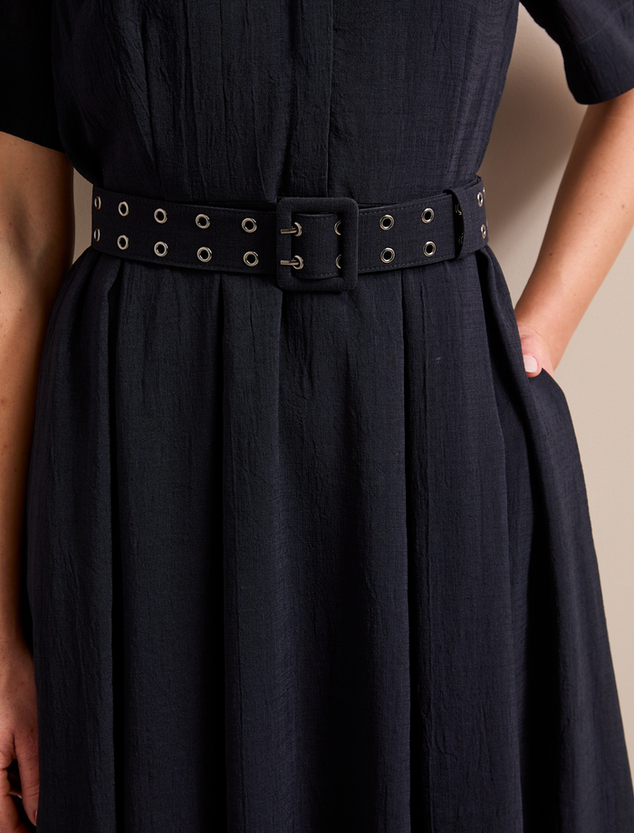 Cefinn Anya Techni Voile Dress - Navy Dress