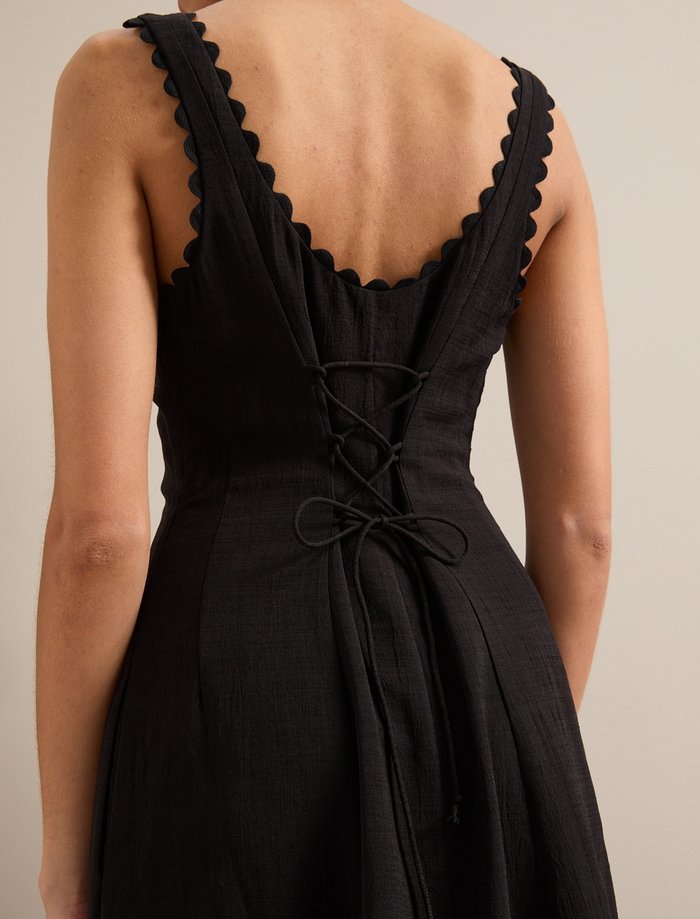 Cefinn Ava Techni Voile Maxi Dress - Black Dress