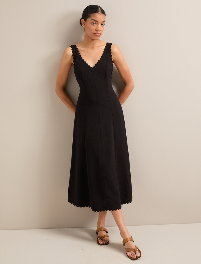 cefinn Ava Techni Voile Maxi Dress - Black Dress