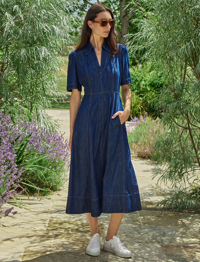cefinn Bodhi Denim Maxi Dress - Dark Blue Dress