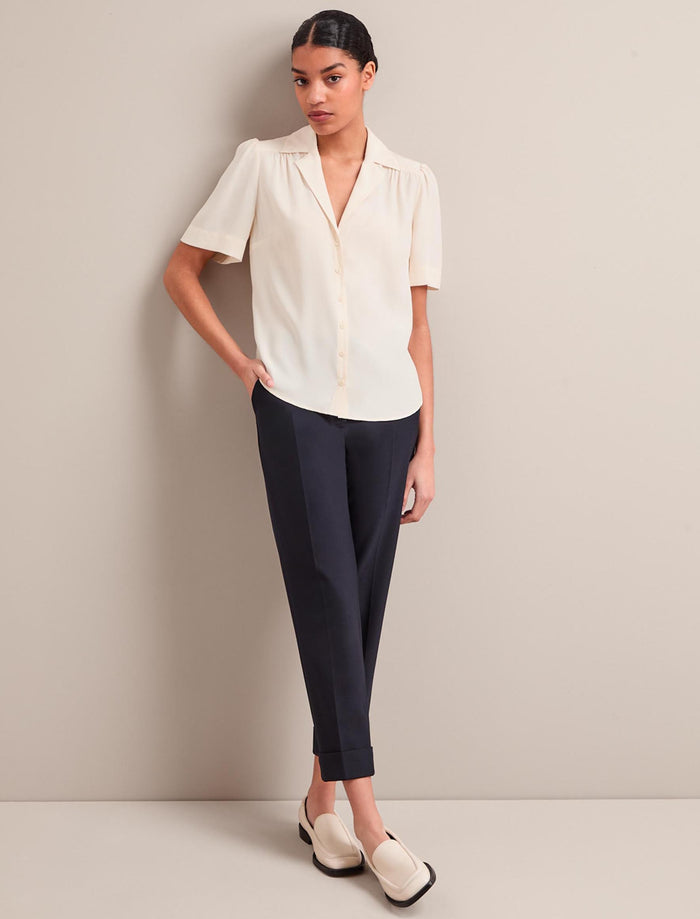 Cefinn Bronwyn Silk Blouse - Cream Shirt