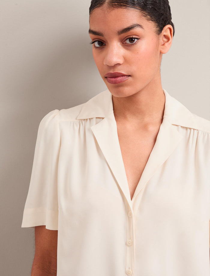 Cefinn Bronwyn Silk Blouse - Cream Shirt