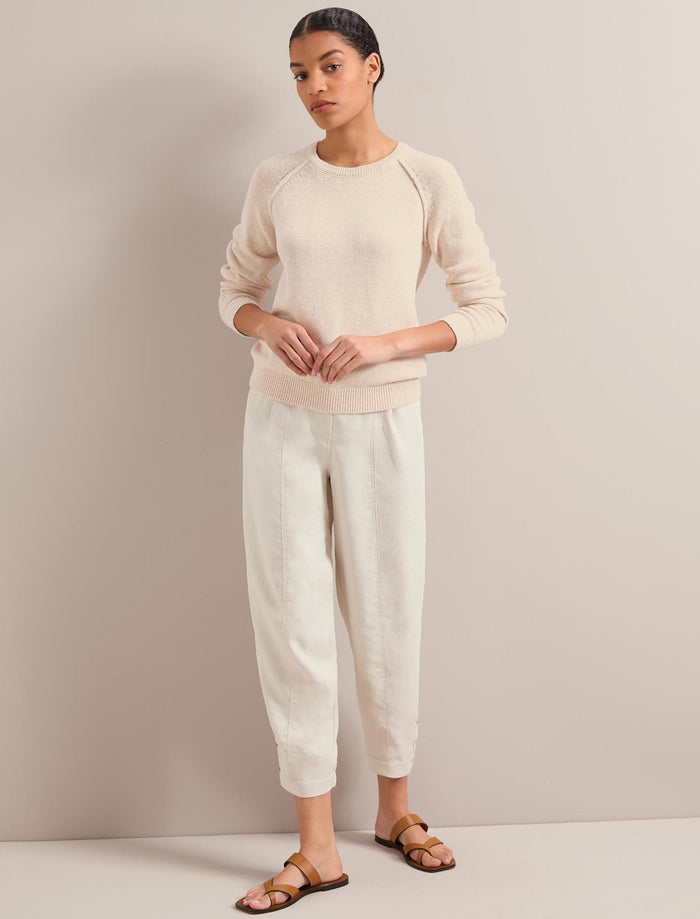 Cefinn Drew Linen Blend Jumper - Oatmeal Knit