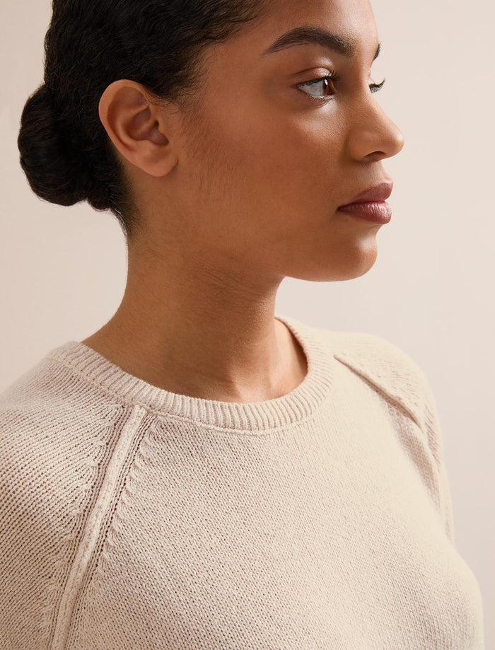 Cefinn Drew Linen Blend Jumper - Oatmeal Knit