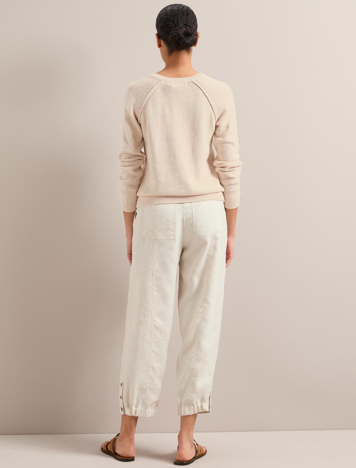 Cefinn Drew Linen Blend Jumper - Oatmeal Knit
