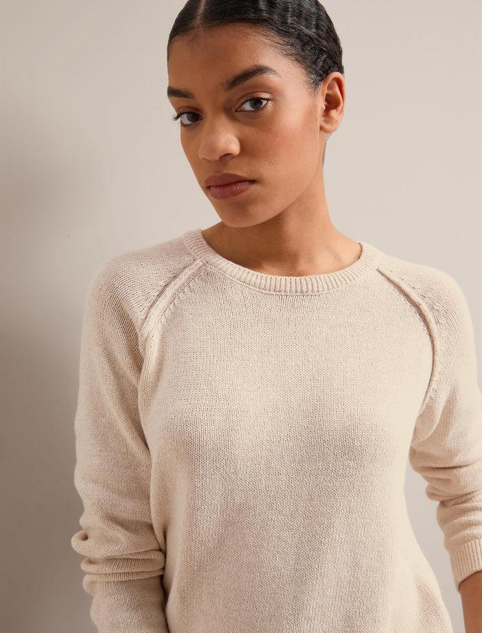 cefinn Drew Linen Blend Jumper - Oatmeal Knit