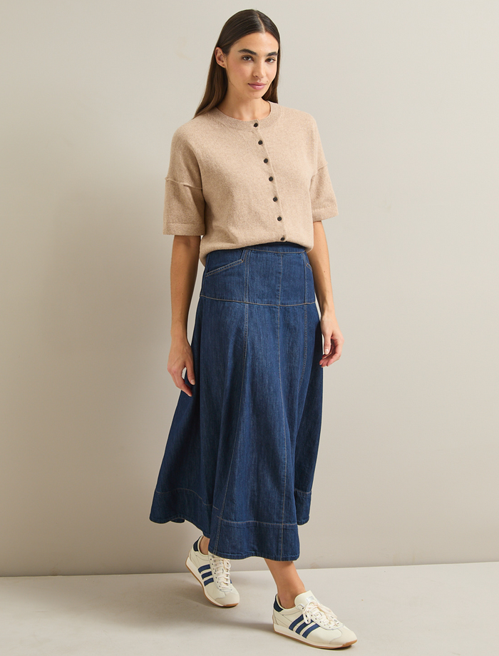 Cefinn Fiona Denim Midi Skirt - Dark Blue Skirt
