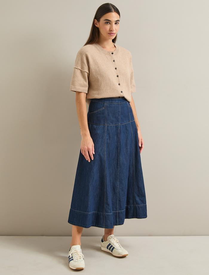 cefinn Fiona Denim Midi Skirt - Dark Blue Skirt
