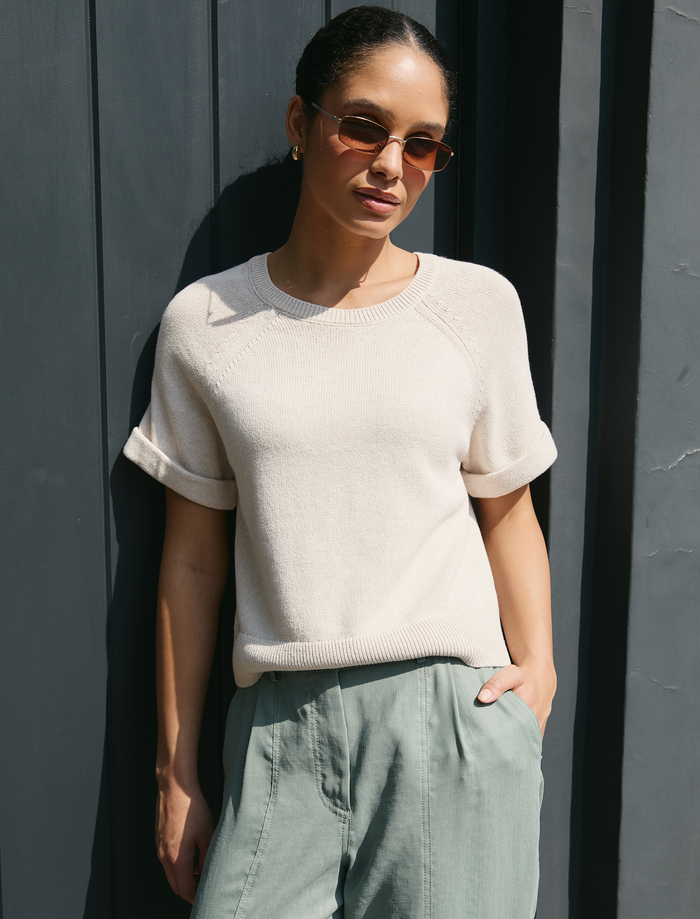 Cefinn Jerry Linen Blend Jumper - Oatmeal Knit