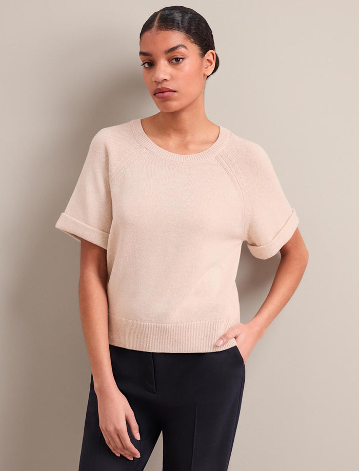 Cefinn Jerry Linen Blend Jumper - Oatmeal Knit