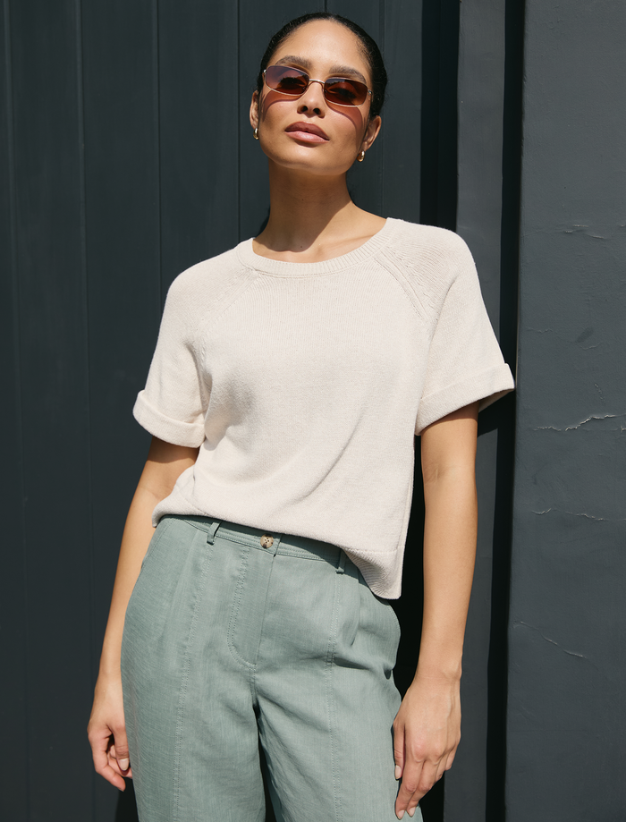 cefinn Jerry Linen Blend Jumper - Oatmeal Knit