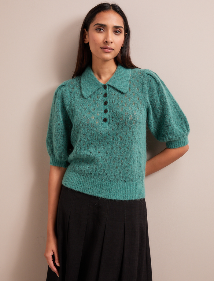 cefinn Jolie Alpaca Blend Jumper - Sage Green Knit