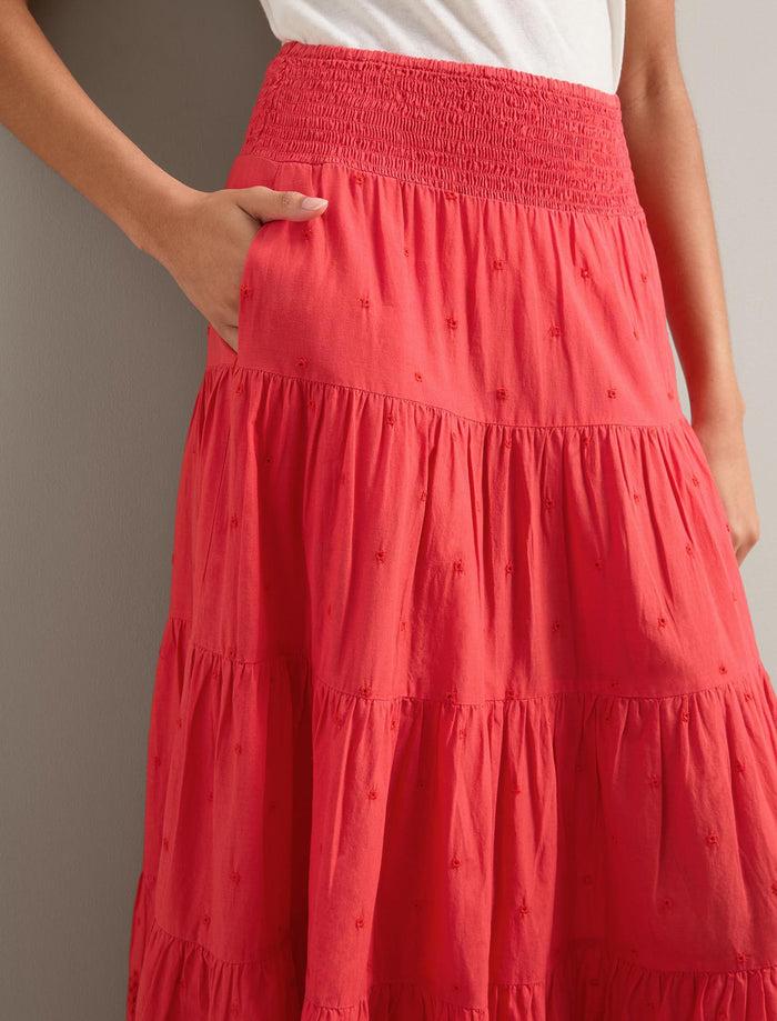 Cefinn Kira Organic Cotton Skirt - Coral Skirt