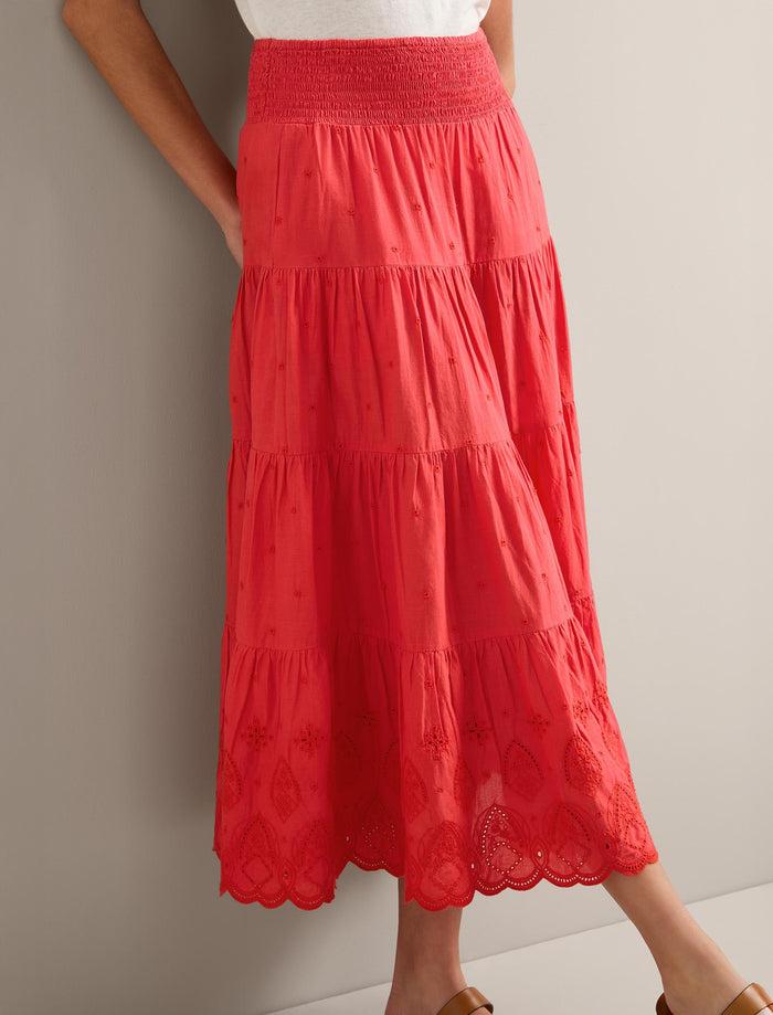 Cefinn Kira Organic Cotton Skirt - Coral Skirt