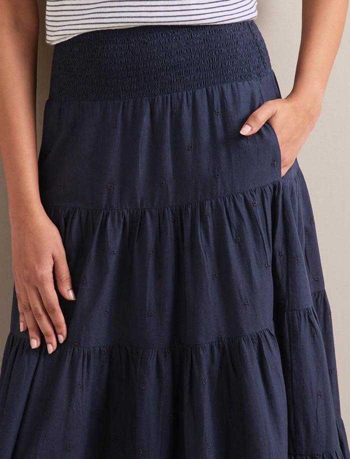 Cefinn Kira Organic Cotton Skirt - Navy Skirt