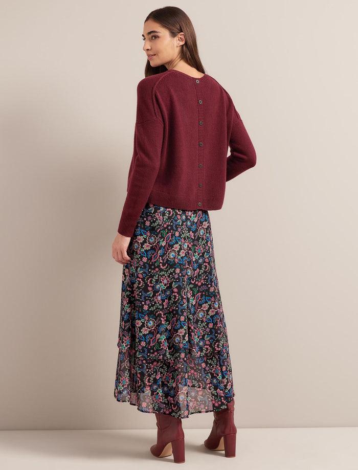 Cefinn Lainey Cashmere Jumper - Burgundy Knit