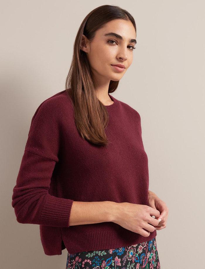 Cefinn Lainey Cashmere Jumper - Burgundy Knit