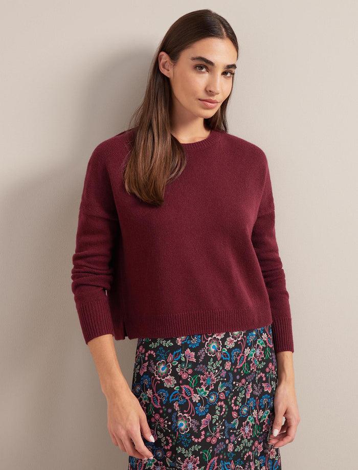 Cefinn Lainey Cashmere Jumper - Burgundy Knit
