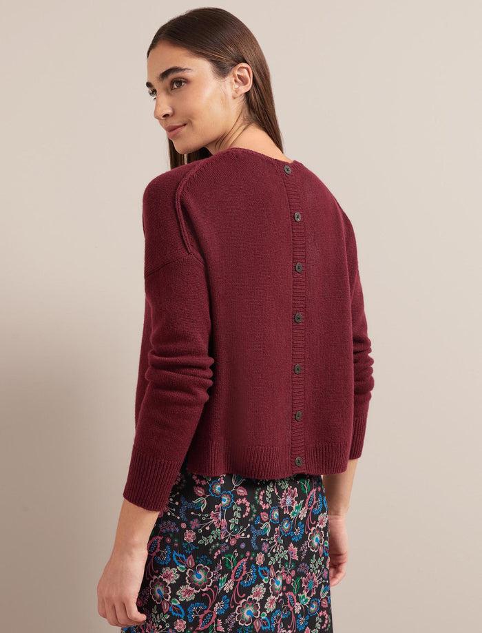 cefinn Lainey Cashmere Jumper - Burgundy Knit