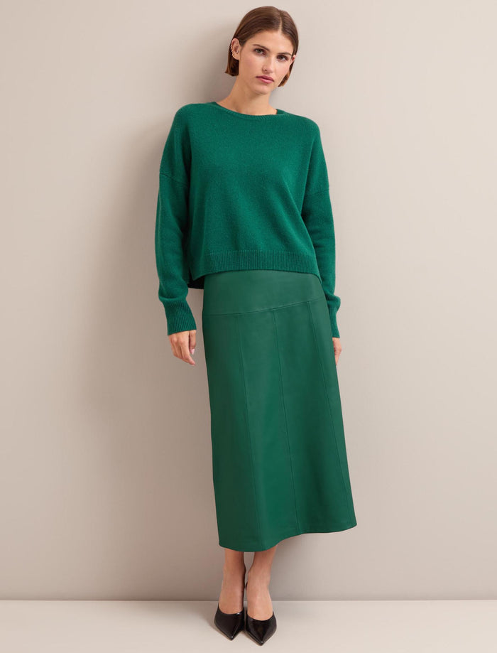 Cefinn Lainey Cashmere Jumper - Mid Green Knit